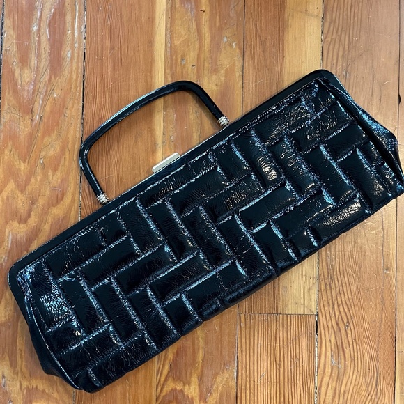 HOBO Unique Large Rectangle Textured Shiny Clutch - Picture 1 of 11